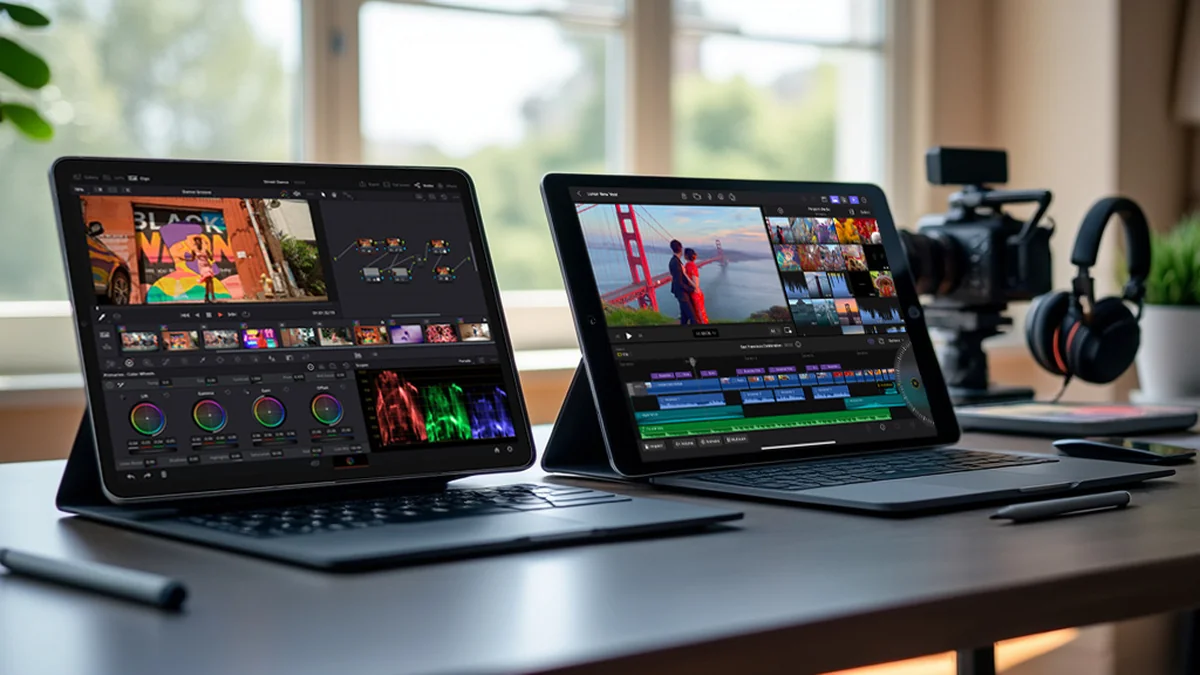 chinh mau video davinci resolve tren ipad