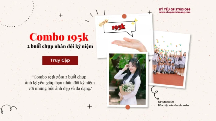 Kỷ yếu Đà Nẵng: Combo 175k - 2 Buổi Chụp, Nhân Đôi Kỷ Niệm 11 thumbnail combo 195k ky yeu gp studio99