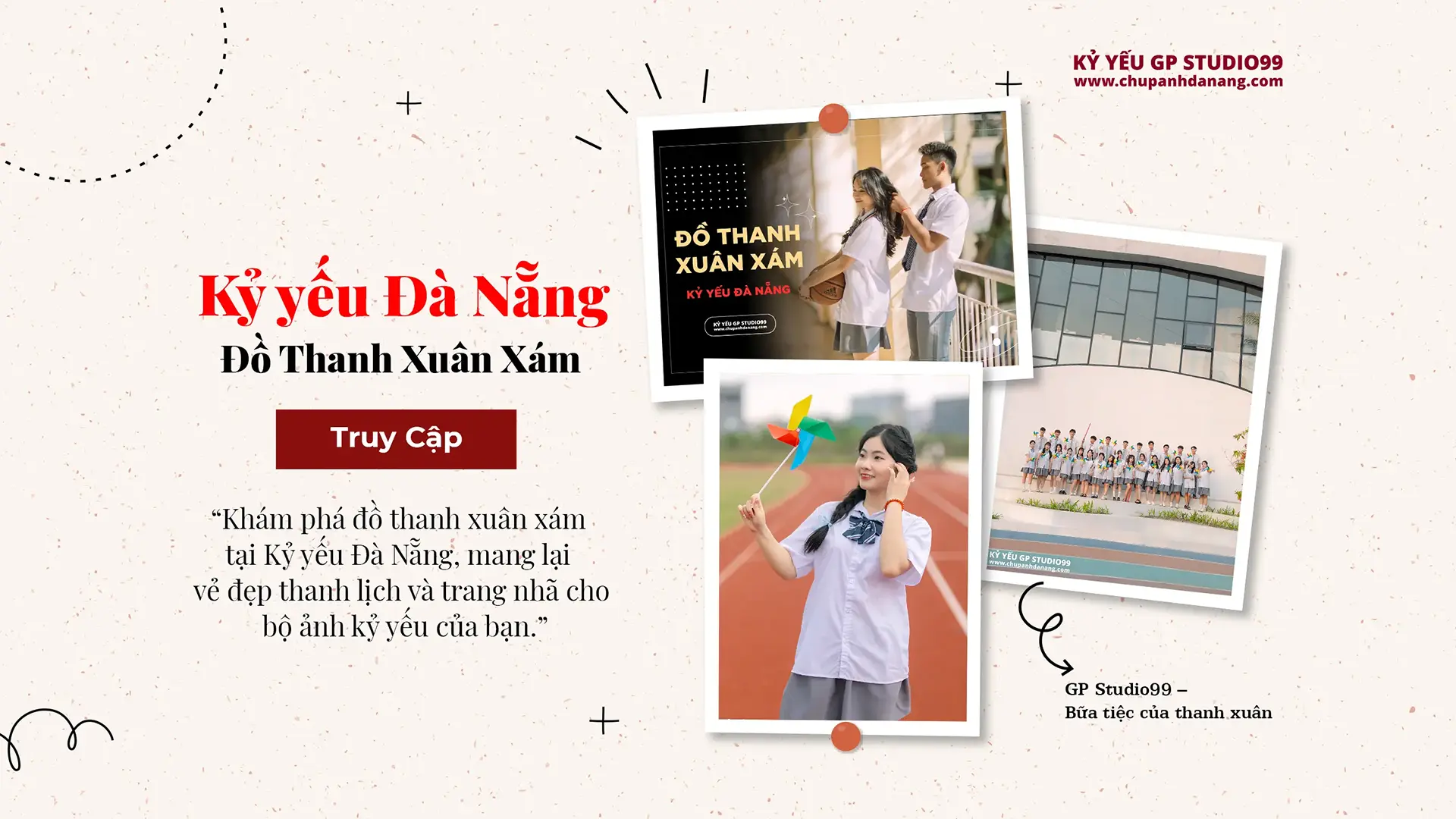 Đồ thanh xuân xám Kỷ yếu Đà Nẵng GP Studio99